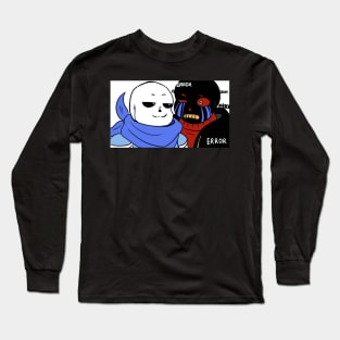 Blue and Error Long Sleeve T-Shirt